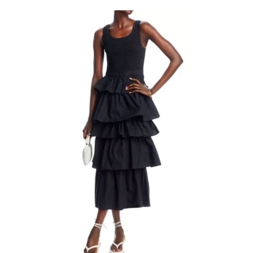 RHODE Black Tiered Eyelet Maxi Dress - Picture 4 of 4